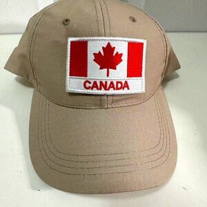 Baseball Cap CANADA Flag Hat  with 1 Unique Embroidered Canada -Themed Patches